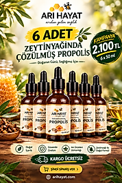 6'lı Zeytinyağlı Propolis 50 ml | Ücretsiz Kargo – Arı Hayat